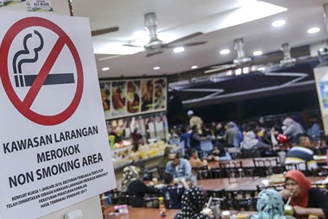 No-smoking signs at an eatery in Kuala Lumpur. Photo: Handout
