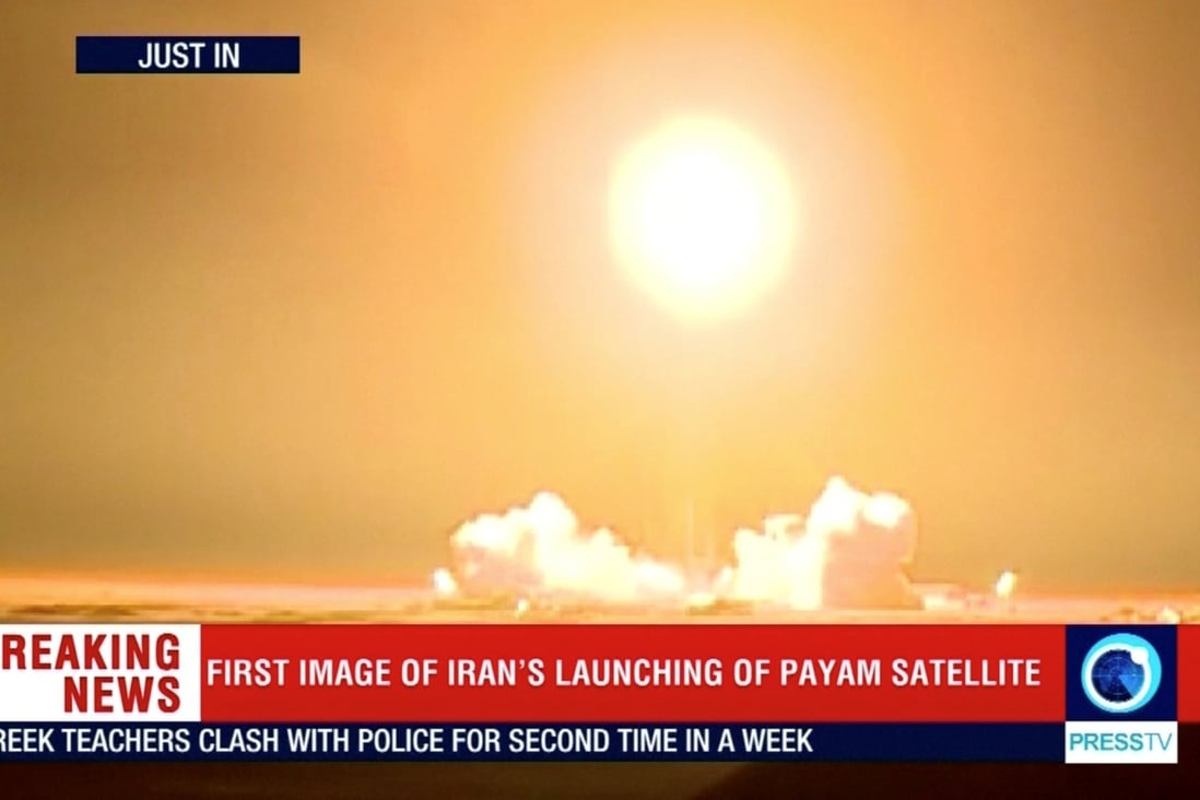 The satellite, named Payam, failed in the third stage of the launch. Photo: Reuters