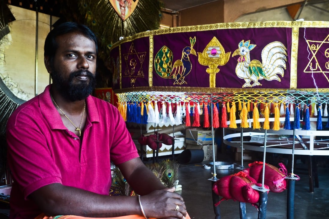 Perumal Ramu Govindasamy is a kavadi maker in Kuala Lumpur, Malaysia. Photo: Sharon Lam