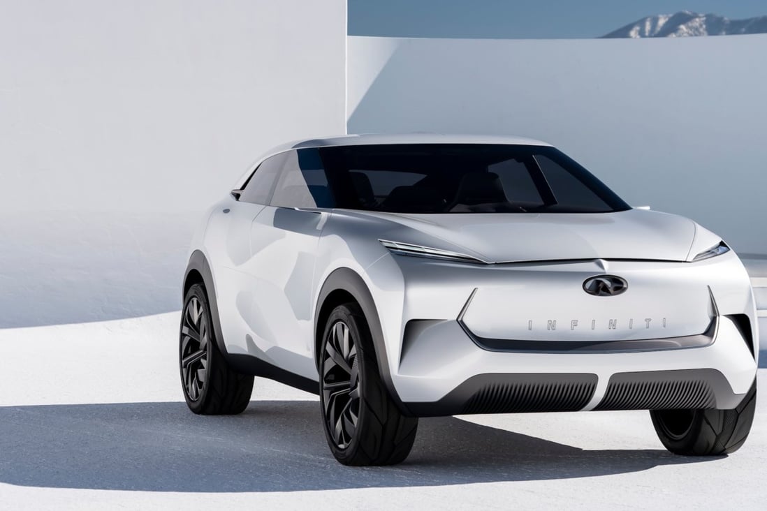 The electric Infiniti QX Inspiration concept SUV unveiled at the 2019 Detroit auto show on Monday is designed to give the public a sneak peek at the future of Infiniti crossover SUV styling. Photo: Infiniti