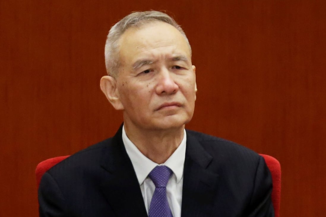 Vice-Premier Liu He will lead the Chinese delegation to Washington at the end of the month. Photo: Reuters