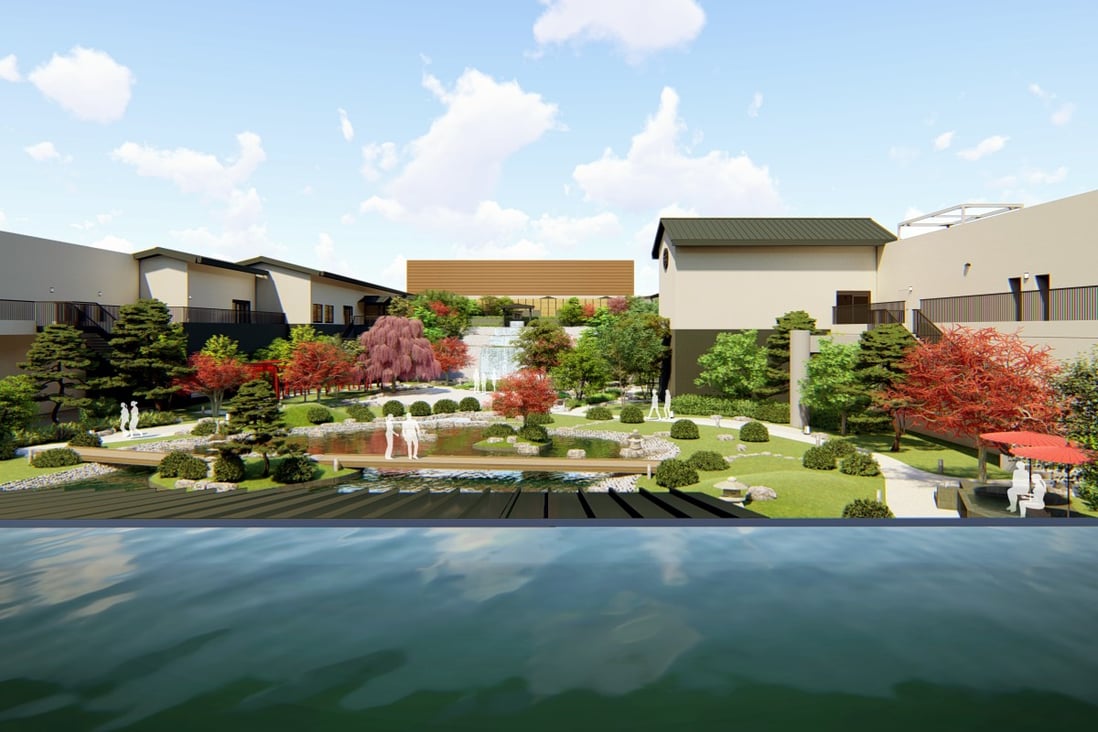 An artist’s impression of Solaniwa Onsen hot-spring theme park in Osaka, Japan, which will celebrate its grand opening in February.