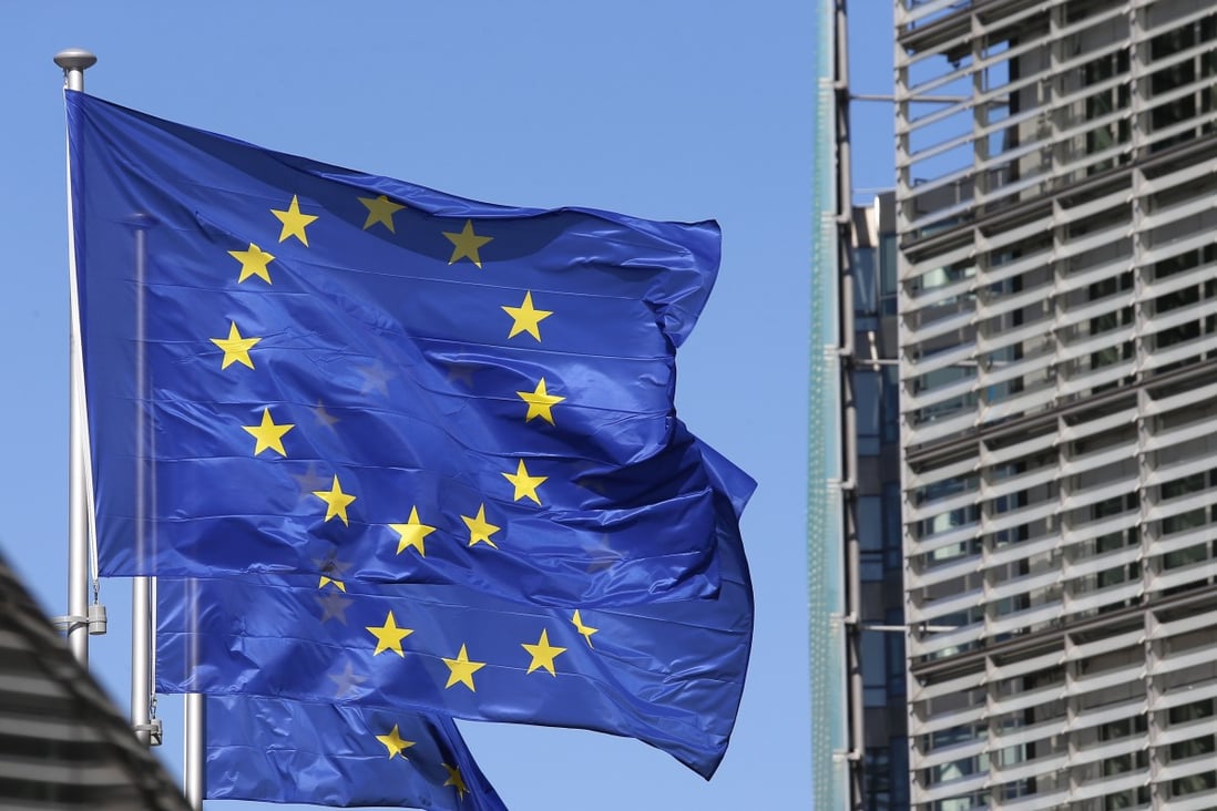 European Union flags in Brussels. Photo: EPA