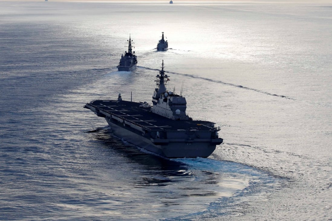 The Japanese helicopter carrier Kaga. Photo: Reuters