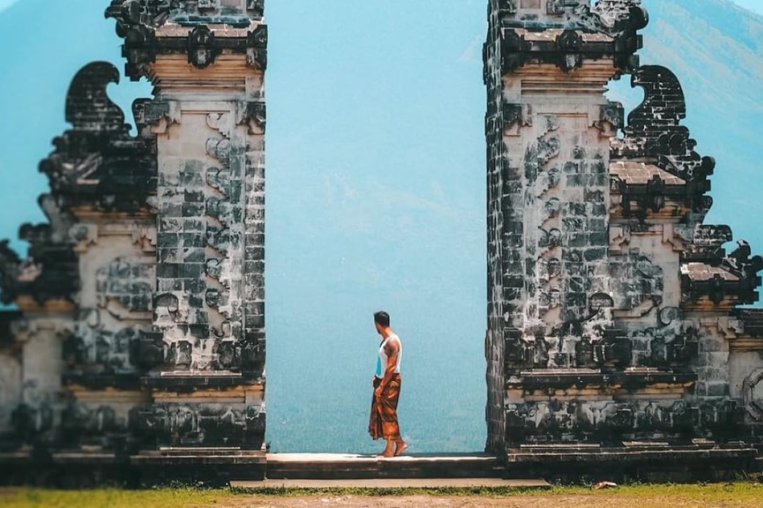 The best place to view Mount Agung is from the top of Pura Lempuyang. Photo: Instagram @christian_wanderlust