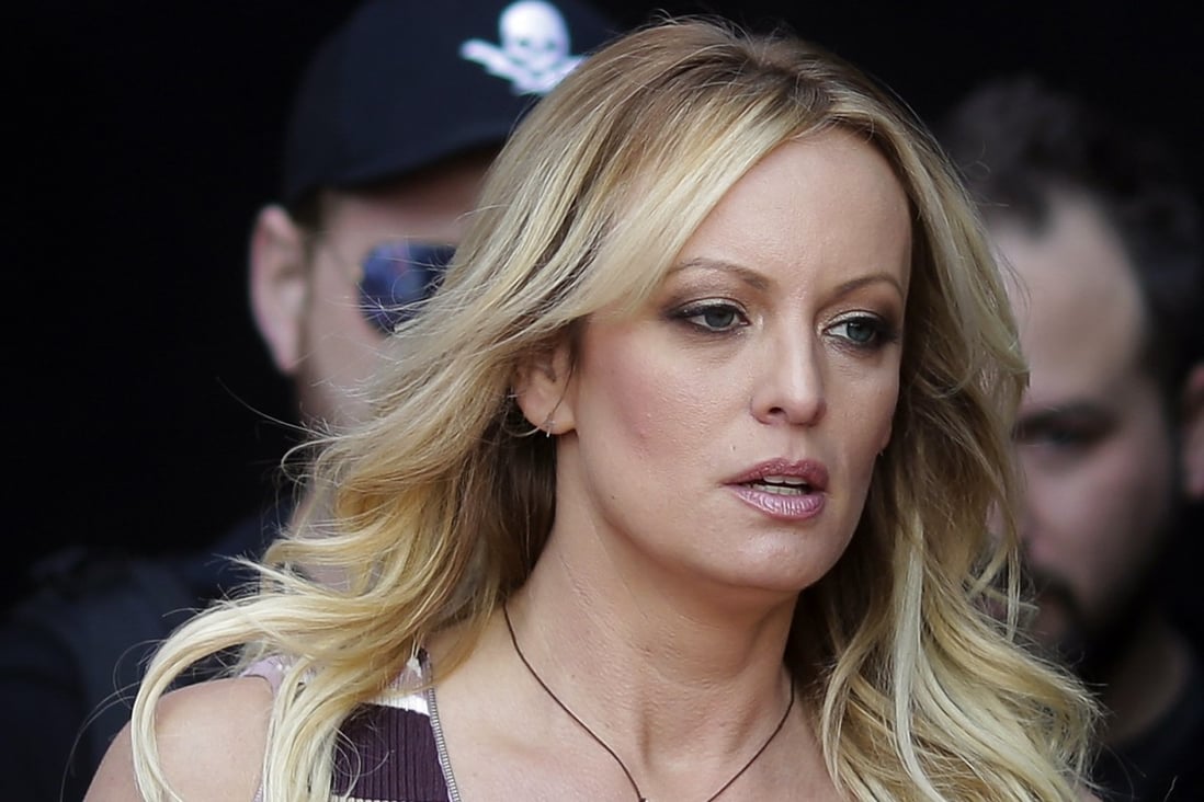 Adult film actress Stormy Daniels arrives for the opening of the adult entertainment fair Venus in Berlin. A federal judge in Los Angeles, on Tuesday, appeared inclined to toss out a lawsuit against President Donald Trump. Photo: AP