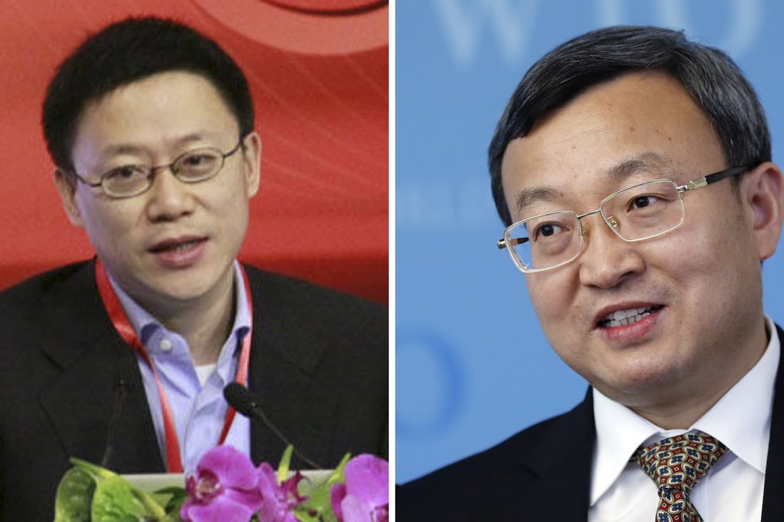 Finance Vice-Minister Liao Min (left) and Commerce Vice-Minister Wang Shouwen are said to be going to Washington to lay the groundwork for high-level talks at the end of the month. Photo: Baidu, Bloomberg