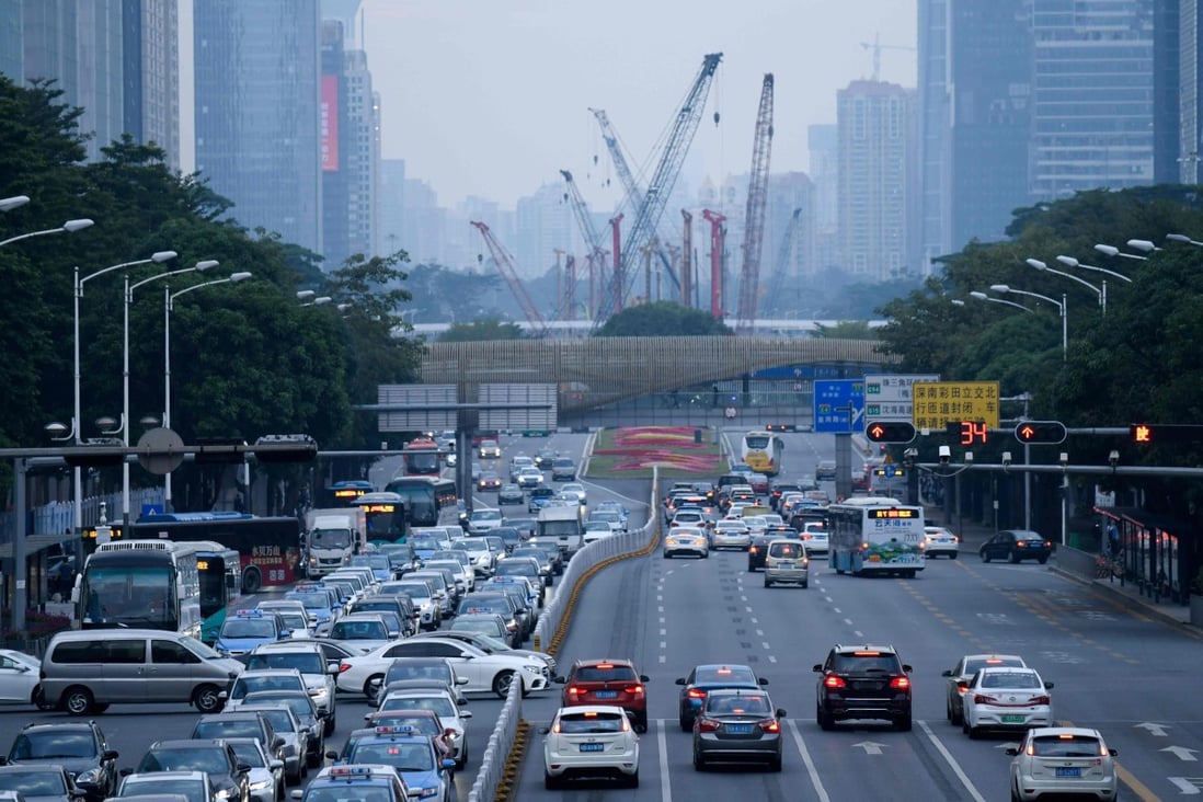 Shenzhen’s gross domestic product increased by 7.5 per cent to about 2.4 trillion yuan (US$352.71 billion) in 2018, having targeted a growth of 8 per cent. Photo: AFP