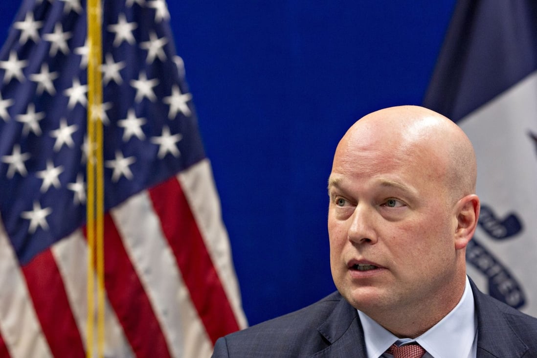 US Acting Attorney General Matthew Whitaker says Huawei has misrepresented itself over the years. Photo: Bloomberg