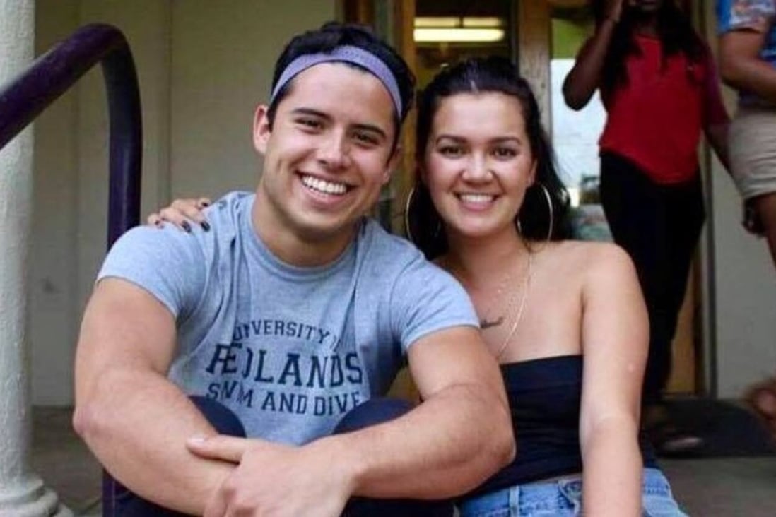 US national Julian Adame, 22, pictured here with fellow student Kate Emmons, has been held in Japan since May 2017. Photo: Handout