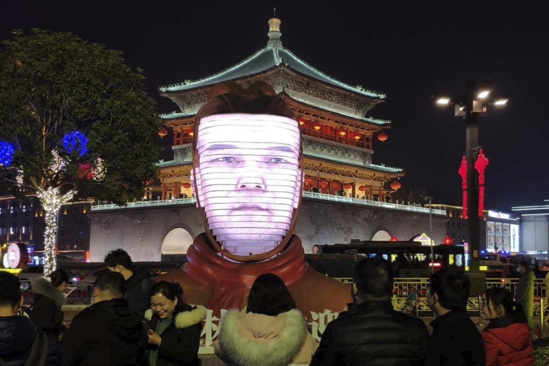 The installation was derided for failing to fit in with the character of the city’s historic heart. Photo: Weibo
