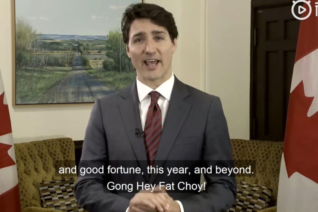 Justin Trudeau Happy Chinese New Year 2022 Chinese Internet Users Jump On Justin Trudeau S Lunar New Year Message To Chide Canadian Pm Over Huawei South China Morning Post