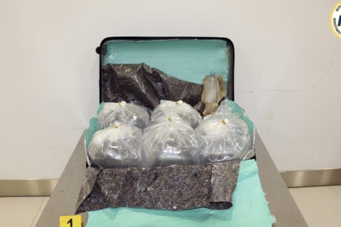 This photo taken on Wednesday by Croatian police shows one of eight suitcases containing tens of thousands of eels seized at Zagreb Airport. Photo: AP