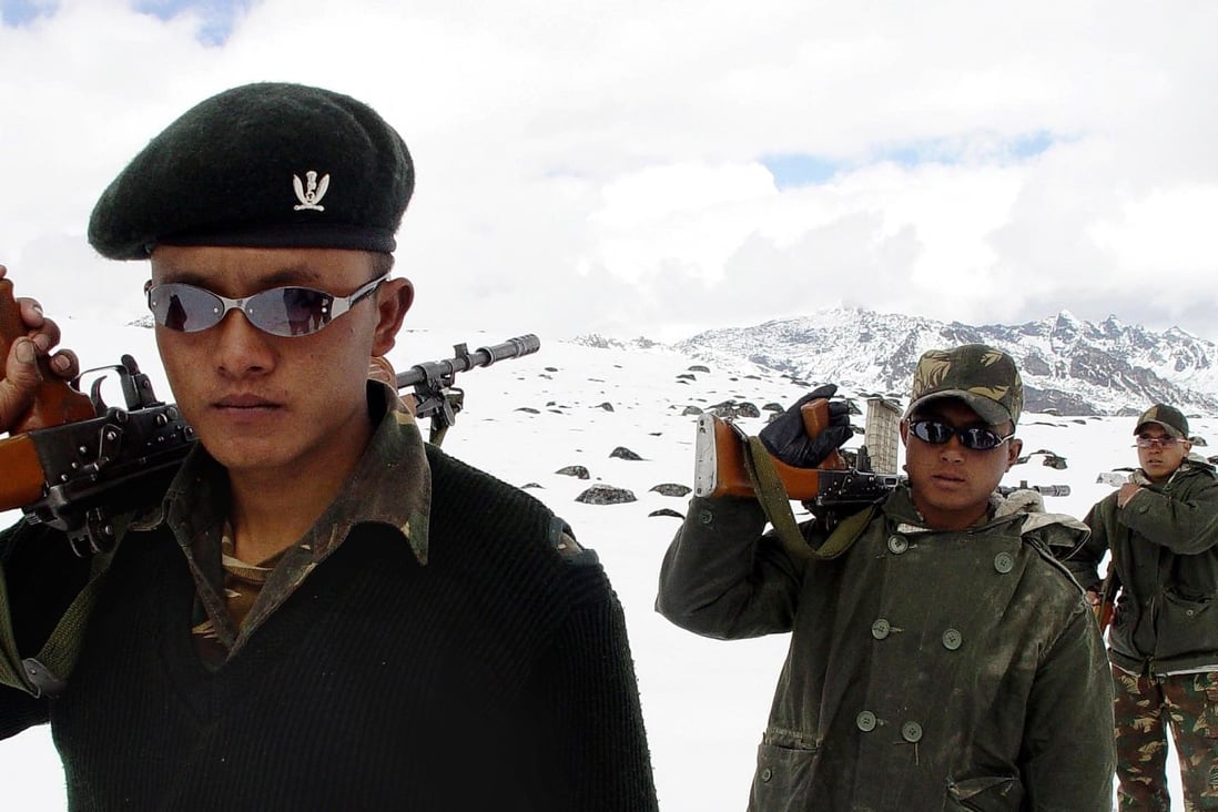 Indian Army soldiers of the Gorkha Regiment at the India-China border near Tawang. Photo: AFP