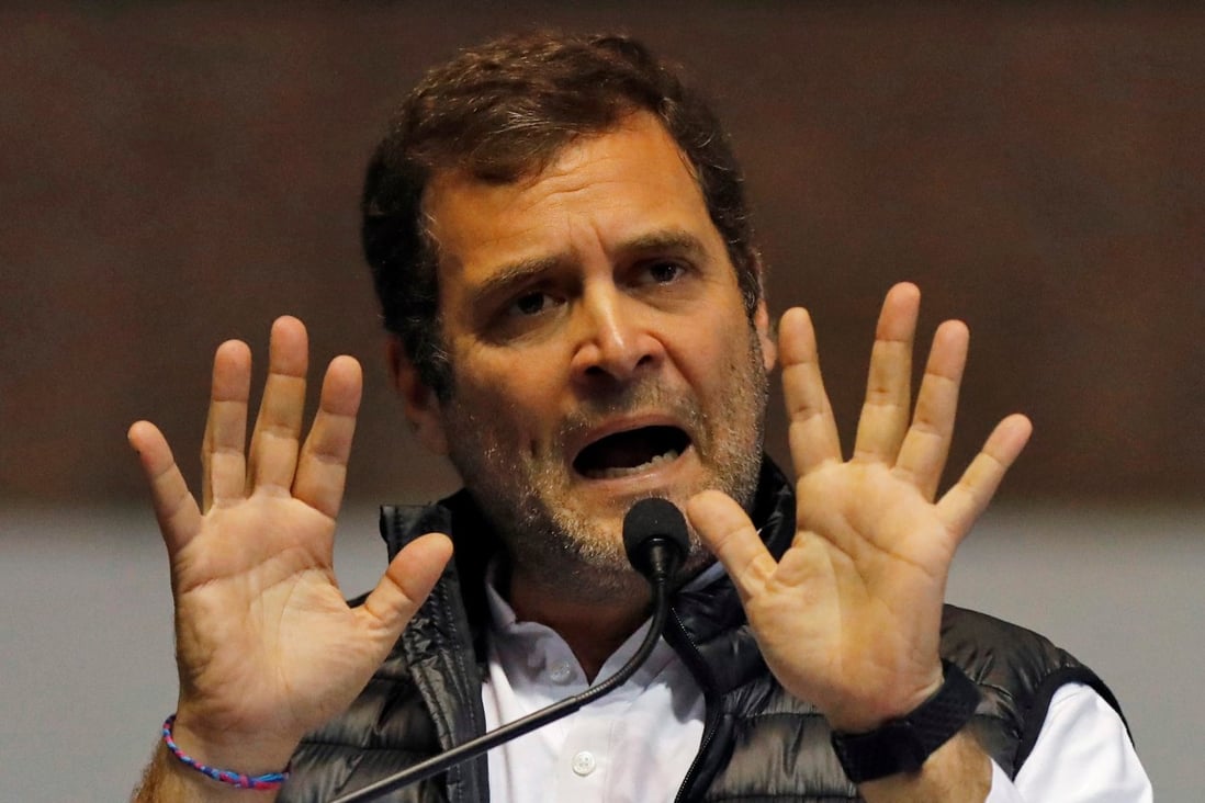 Rahul Gandhi, president of India's main opposition Congress party, has promised nothing less than to end hunger and poverty by introducing a government-funded universal basic income for the country’s rural poor. Photo: Reuters