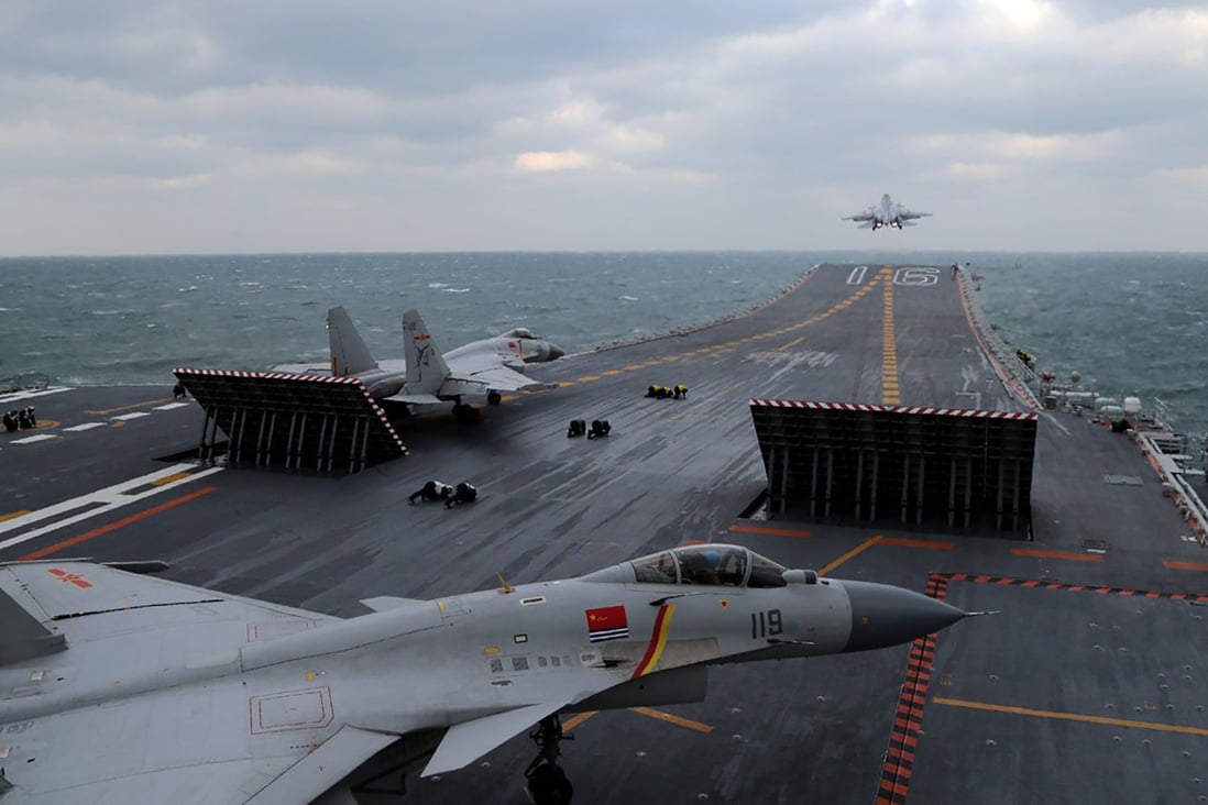 A former navy officer said China’s Liaoning aircraft carrier might be retrofitted with a hi-tech launch system. Photo: AFP