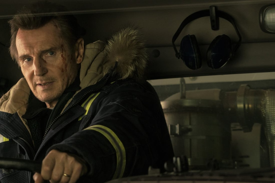 Liam Neeson is out for revenge in Cold Pursuit (category IIB), directed by Hans Petter Moland. Tom Bateman co-stars. Photo: Doane Gregory
