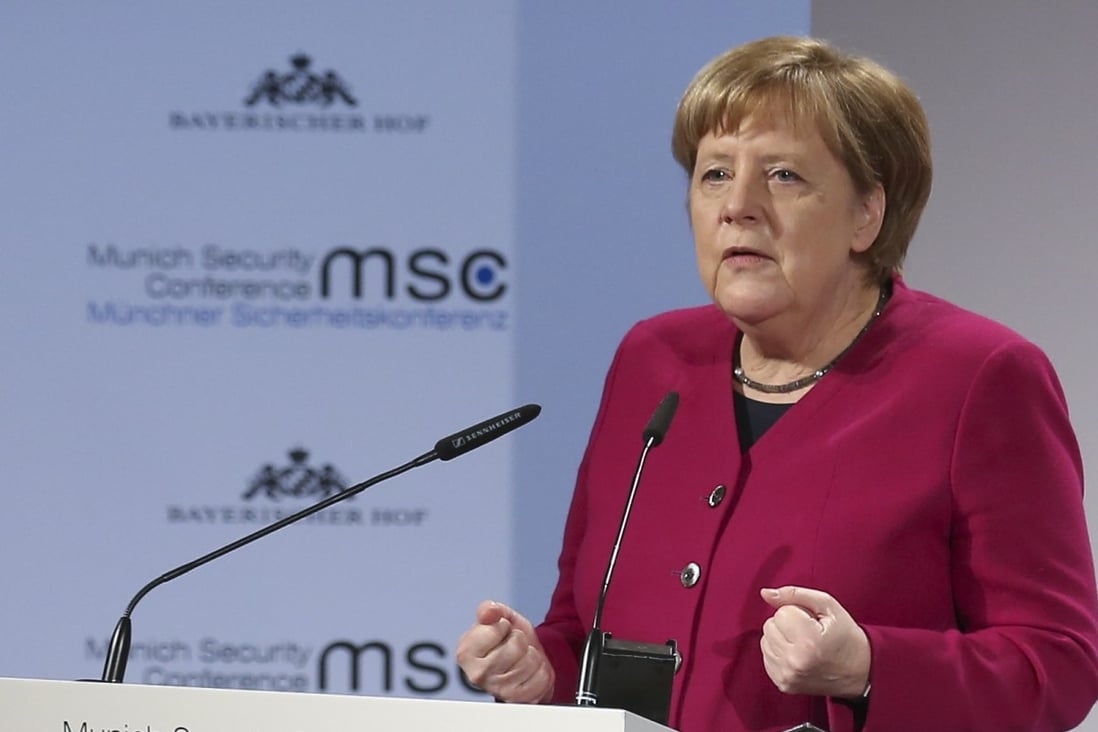 German Chancellor Angela Merkel says disarmament efforts must include