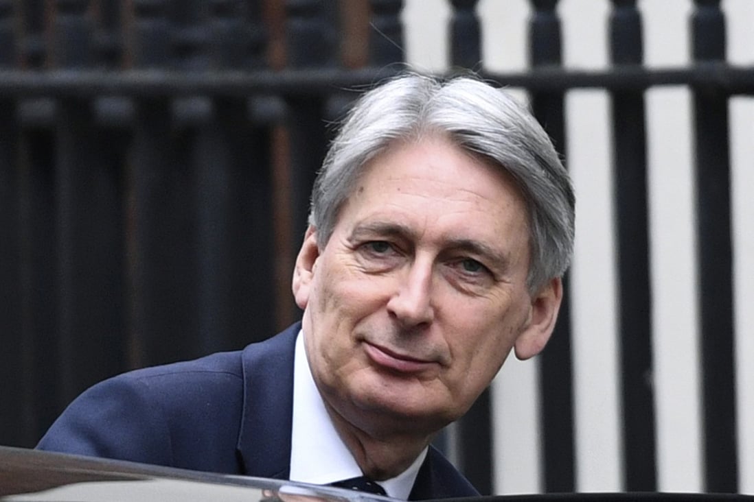 Britain's Chancellor of the Exchequer Philip Hammond Hammond was set to visit China for trade talks with senior government figures. Photo: AP