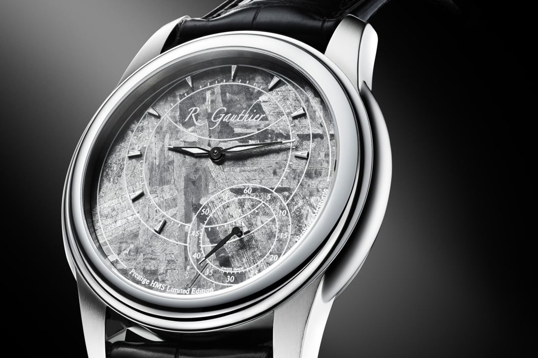 The Romain Gauthier Prestige HMS Stainless Steel, with a dial made from a meteorite.