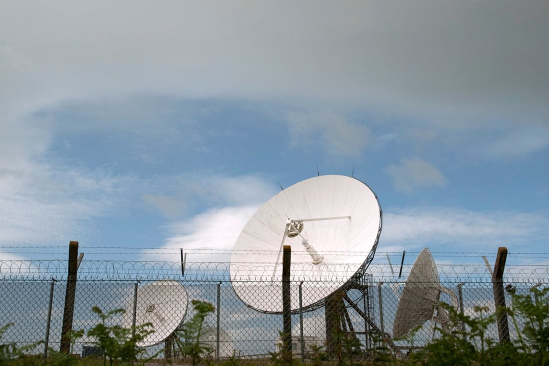 Satellite dishes at GCHQ's outpost at Bude, close to where transatlantic fibre-optic cables come ashore in Cornwall, southwest England. Photo: Reuters