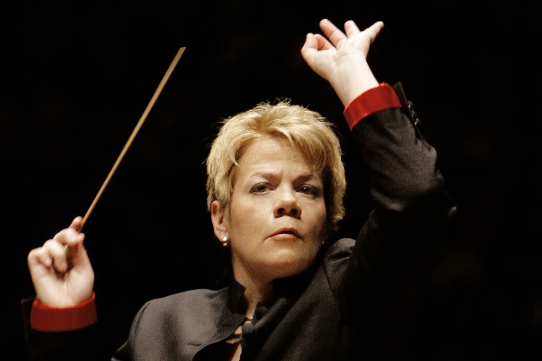 Marin Alsop conducts the São Paulo Symphony Orchestra in the opening concert of the 2019 Hong Kong Arts Festival at the Cultural Centre Concert Hall in Tsim Sha Tsui. Photo: Grant Leighton