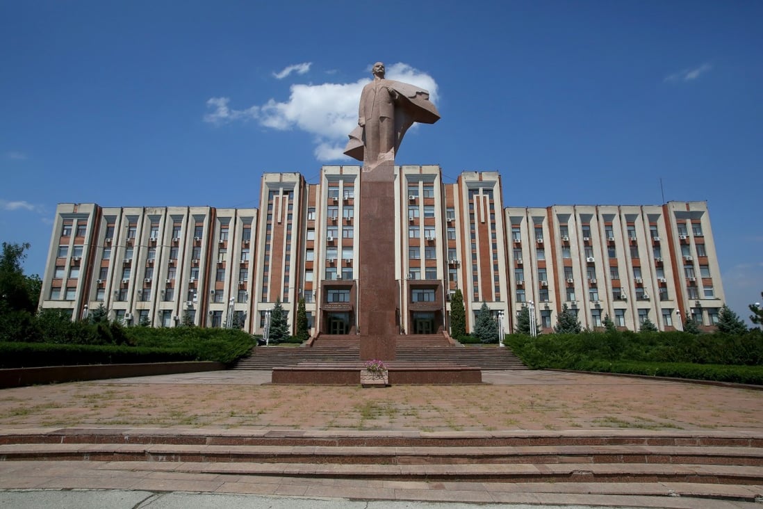 A statue of Vladimir Lenin outside the Supreme Soviet building in Tiraspol, Transnistria, an unofficial nation carved out of Moldova that is the last bastion of Soviet communism. Picture: Shutterstock