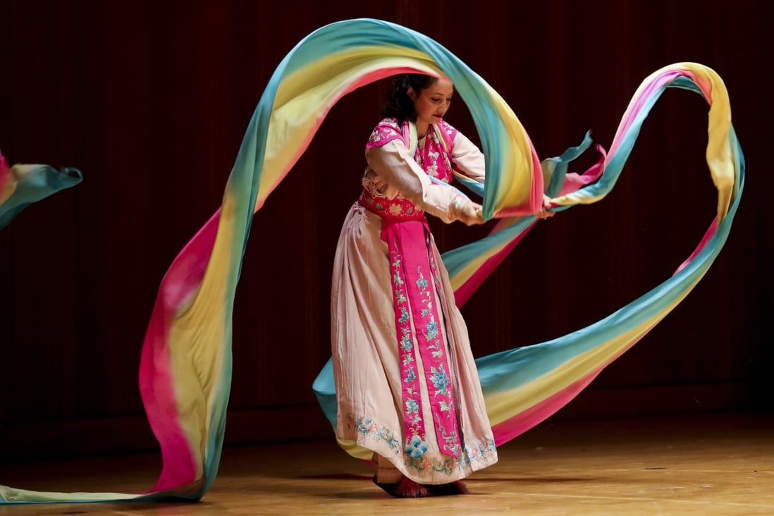 Carrie Feyerabend from the Confucius Institute of Chinese Opera at New York’s Binghamton University performs at the University at Buffalo in November 2018. Photo: Xinhua