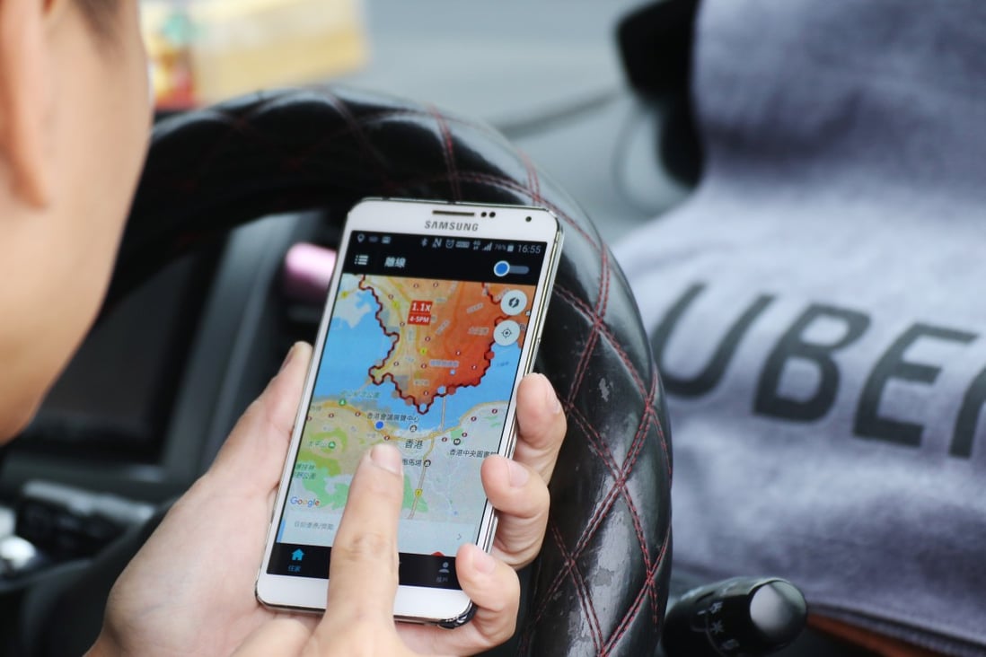 Last July, 28 Uber drivers were fined for providing illegal carriage service, but the Hong Kong government has not yet taken direct action against the ride-hailing company. Photo: Felix Wong