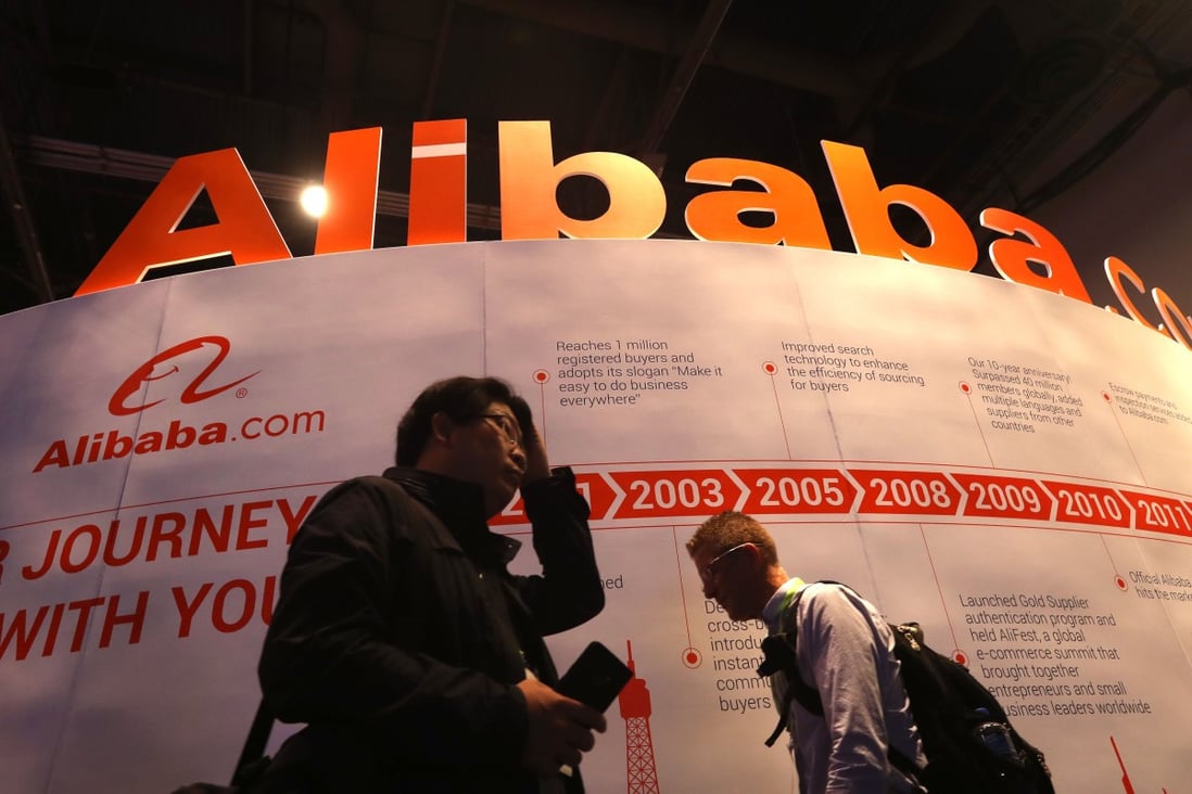 Attendees walk by Alibaba Group Holding’s booth during CES 2019 at the Las Vegas Convention Centre in January. Photo: Agence France-Presse