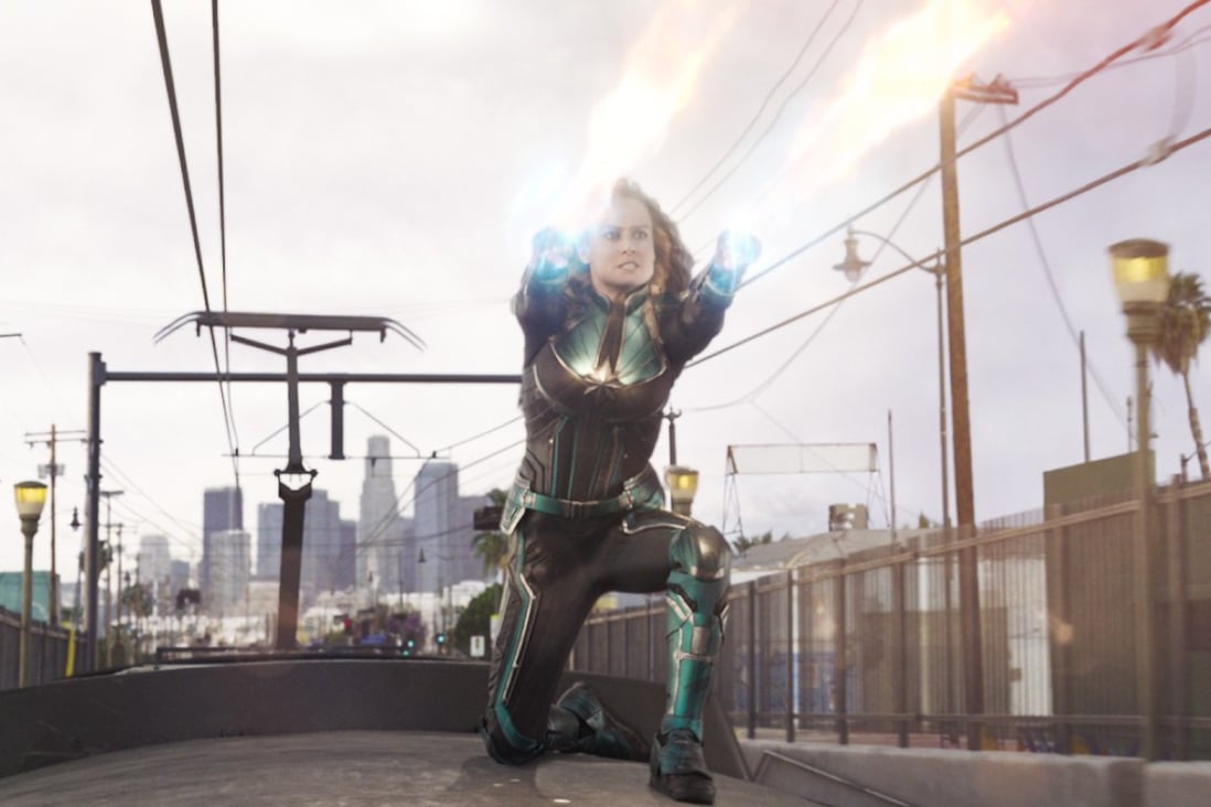 Brie Larson as Carol Danvers/Captain Marvel in a still from Captain Marvel.