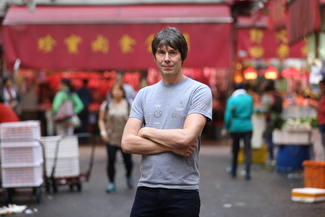 British physicist Brian Cox in Wan Chai, Hong Kong. He believes space travel will help save the human race. Photo: Roy Issa