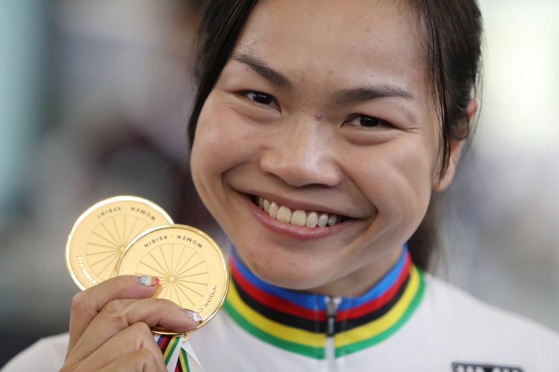 Hong Kong cyclist Sarah Lee won gold medals in the women's sprint and keirin. Photo: Winson Wong