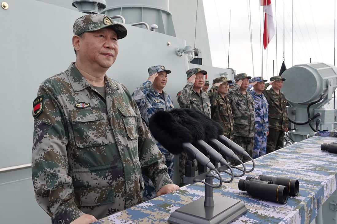 Chinese President Xi Jinping reviews the PLA Navy in the South China Sea last April. Photo: Xinhua