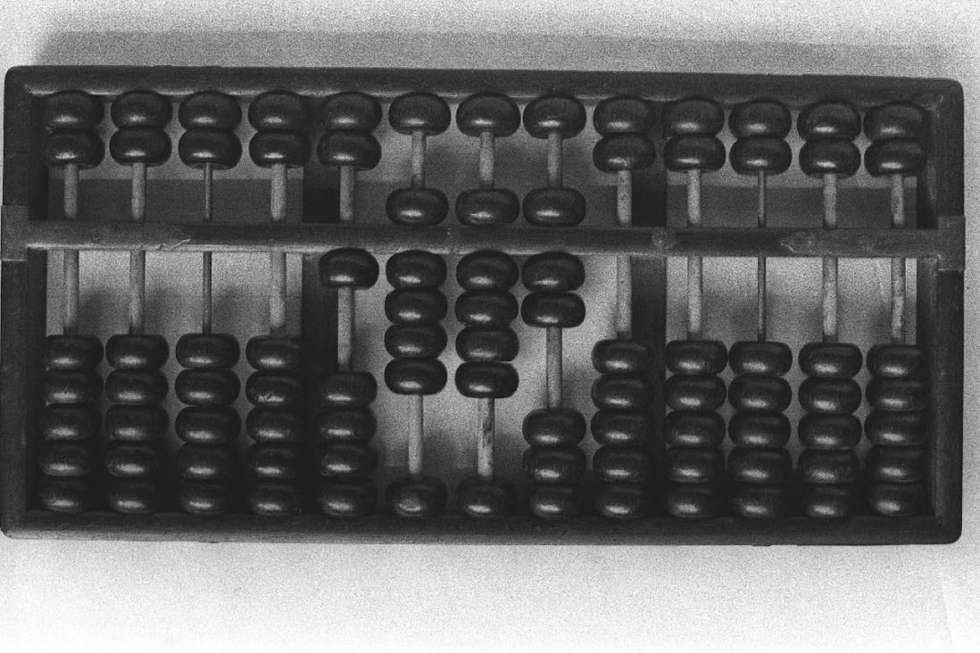 A traditional Chinese abacus