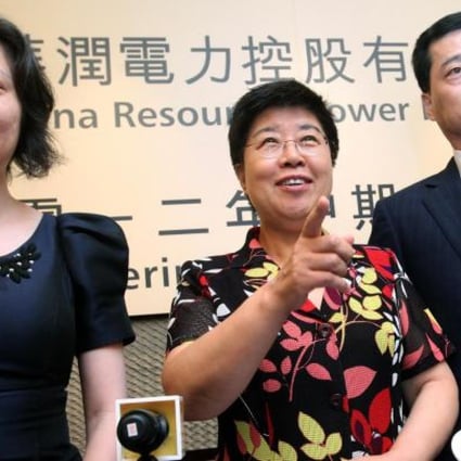 (From left) China Resources Power chief financial officer Wang Xiaobin, chairwoman Zhou Junqing and president Wang Yujun. Photo: May Tse
