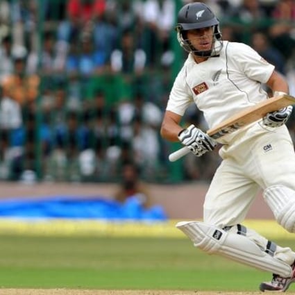 New Zealand batsman Ross Taylor plays a shot during the first day of the second Test match between India and New Zealand. Photo:AFP