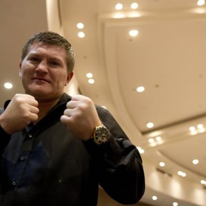 Ricky Hatton strikes a pose in Hong Kong in April. Photo: AFP