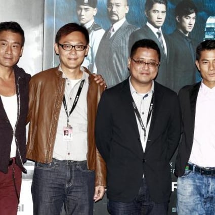 The Hong Kong film <i>Cold War</i> will launch the Busan Asian Film Festival. Left to right, the film's star actor Tony Leung Ka-Fai, co-directors Sunny Luk and Longman Leung, and actor Aaron Kwok pose for photographs after a press conference in Busan, South Korea, on Thursday. Photo: EPA