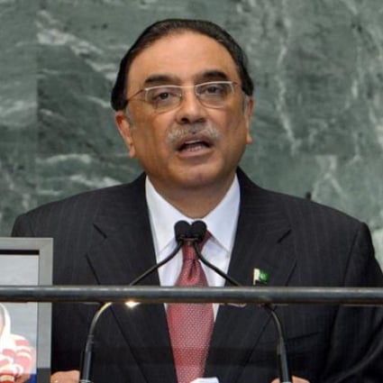 Asif Ali Zardari, President of Pakistan, speaks during the 67th session of the United Nations General Assembly on September 25. Photo: EPA