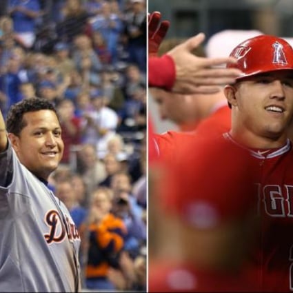 Miguel Cabrera and Mike Trout are in a two-horse race to be named AL MVP. Photos: AP, AFP