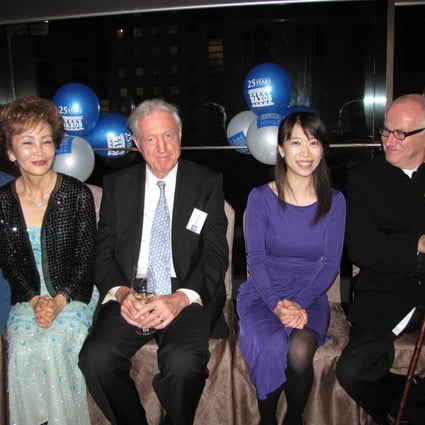 Takako and Klaus Heymann, with Colleen Lee and Michael Lynch. Photo: SCMP 