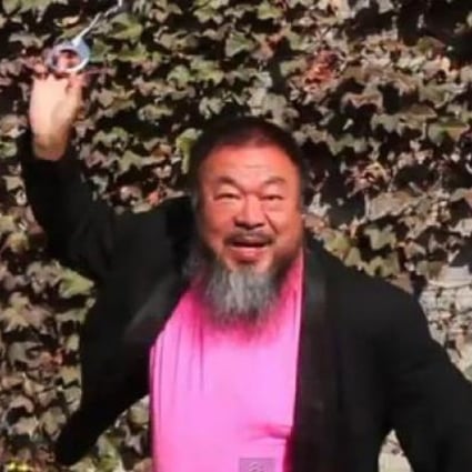 A screengrab from Ai Weiwei's YouTube video. 