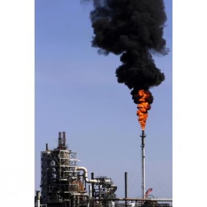 Flaring at a Los Angeles refinery.