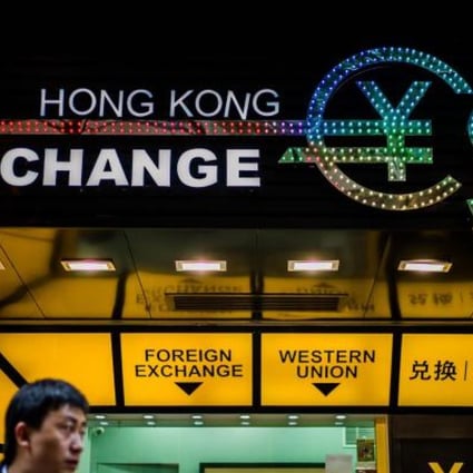 The Hong Kong dollar sits high against the US dollar. Photo: AFP