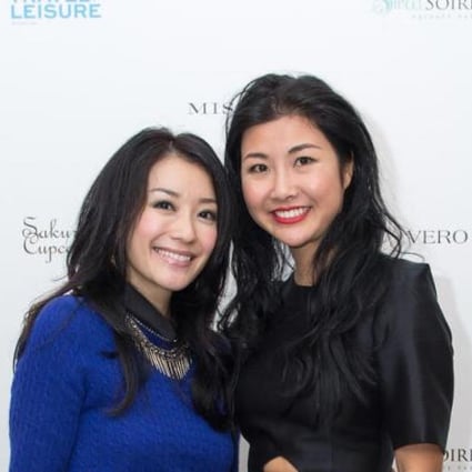 Nicola Cheung (left) with Michelle Lai at the party.