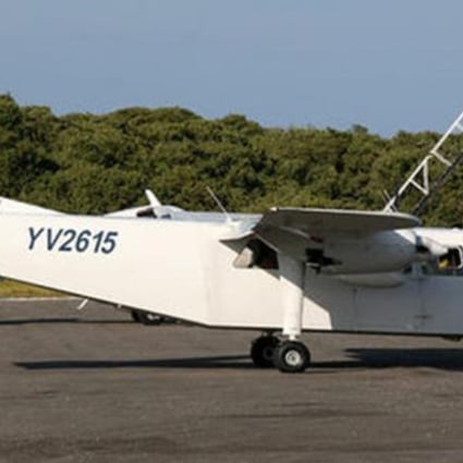 The Britten-Norman BN-2 Islander aircraft YV-2615, which was reported missing on Friday. Photo: Reuters