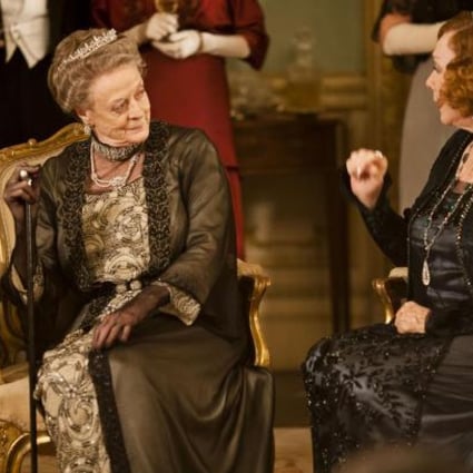 Maggie Smith (left) and Shirley MacLaine in a scene from the third season of ''Downton Abbey''. Photo: AP