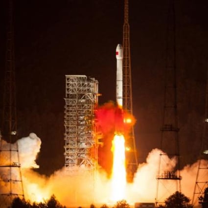 A Long March 3C rocket carries a satellite into space. Photo: Xinhua
