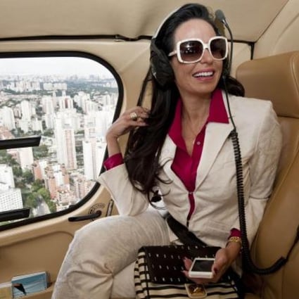 Brazilian millionaire Cozete Gomes says helicopter is the best way to get around in Sao Paulo. Photo: AFP